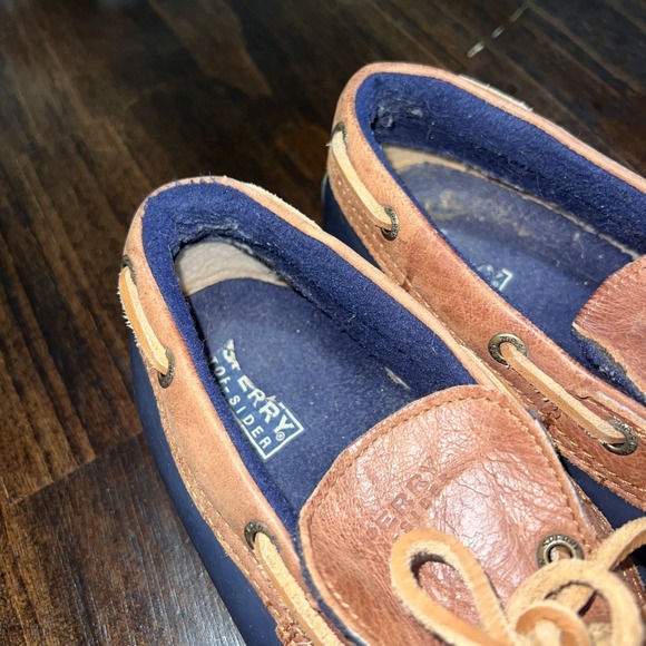 Sperry TopSider Cormorant STS94869 Brown Blue Slip-On Duck Boots Women's Size 7 - Picture 3 of 11